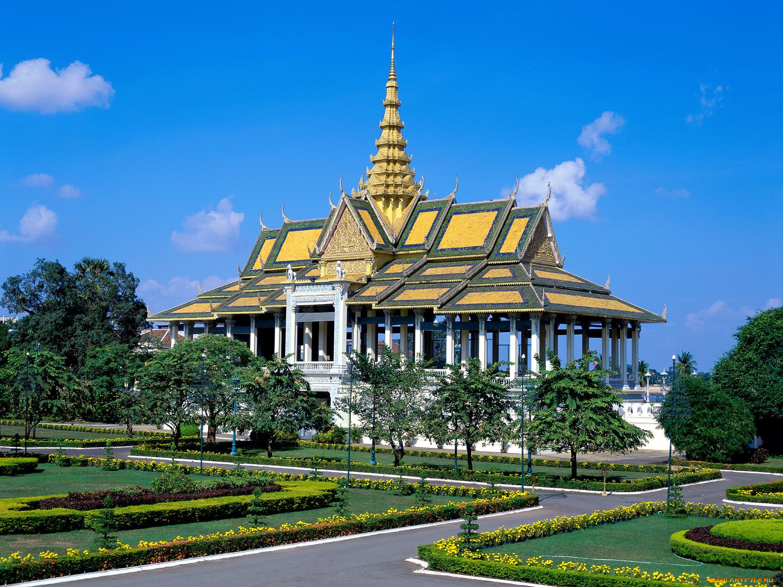 chan, chaya, pavillion, royal, palace, phnom, penh, cambodia, , , , 